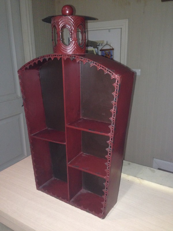 Red Metal Display Shelf | Home Accessories & Decor 