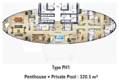 Millennium Residence Penthouse for Sale 68mb (Foreign Quota) 320.5 Sqm