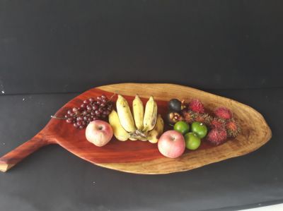 Beautiful hand carved Fruit bowl or serving platter