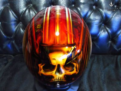 Special edition custom painted open face helmets, metal flake finished
