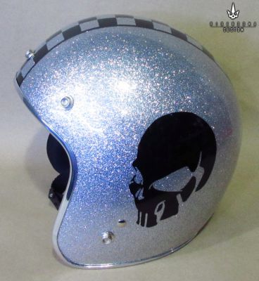 Hand painted Airbrush 3/4 Open face metal flake custom helmets