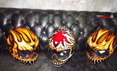 Full face free hand painted airbrush helmets