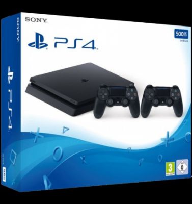 PS4 Jet Black 500GB 2 controllers 3games