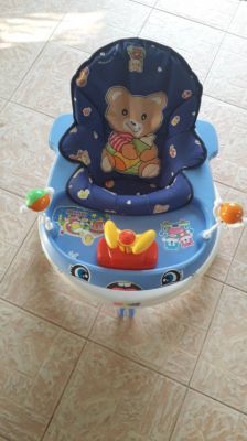 High chair and pushchair