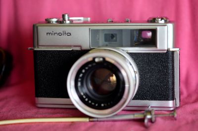 Minolta Hi-Matic 7 Camera with Black Case