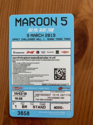 Maroon 5 Ticket