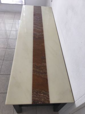 Italian marble/agate top sideboard