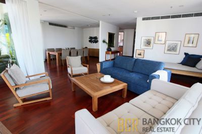 Huge Balcony 4 Bedroom Unit at Pet Friendly Condo in Sathorn for Rent