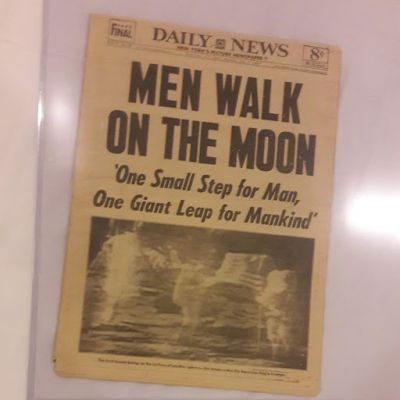 Daily News Newspaper original . 50 years ago .Men on Moon! 