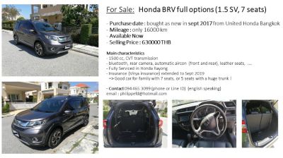 Honda BRV, 2017, 7 seats, full options 