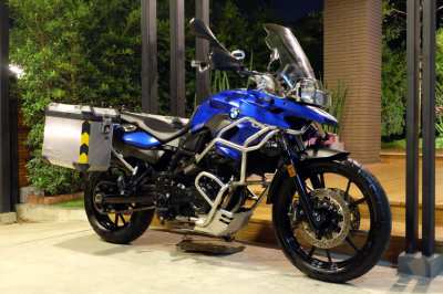 BMW F700GS 2016 with BMW side panniers and loads of other accessories