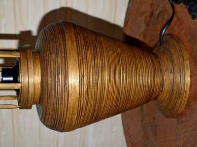 Hand Made Thai Table Lamp In Bamboo.