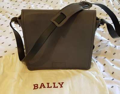 BALLY - Mens cross body bag, grey, leather, limited edition 