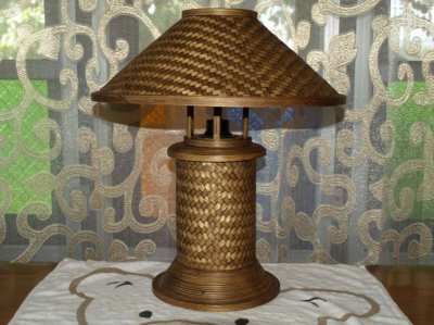 Traditional Thai Folk Art Bamboo Table Lamp 40