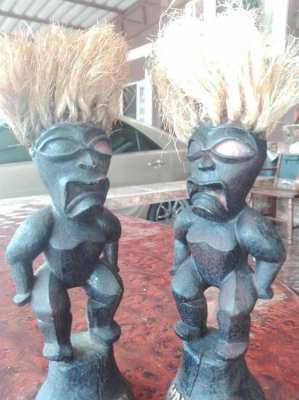 SOLD!!! Hawaiian Tiki Statues Set