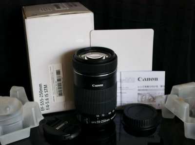Canon Zoom Lens EF-S 55-250mm f/4-5.6 IS STM in Box