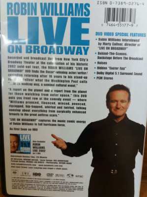 Robin Williams Live on Broadway DVD 