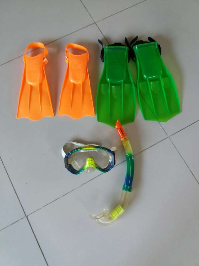 KID'S Snorkeling Gear Fins Mask Snorkel