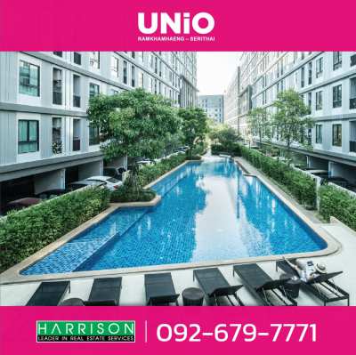For sale, Unio Ramkhamhaeng Serithai, ready to move in, just 1.29 million