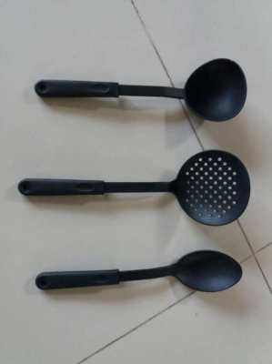 Kitchen Utensils:  Ladle, Strainer, Serving Spoon