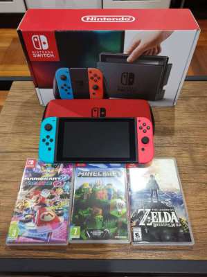 Nintendo Switch Neon Blue and Red