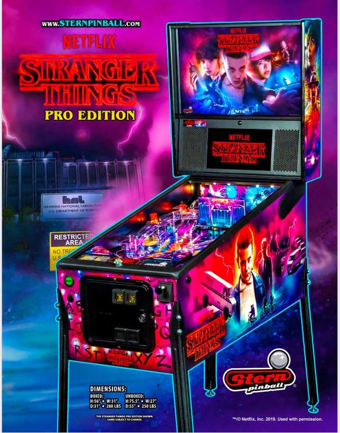 Original Stern Mechanical Pinball : Stranger Things Pro or Premium Ed.
