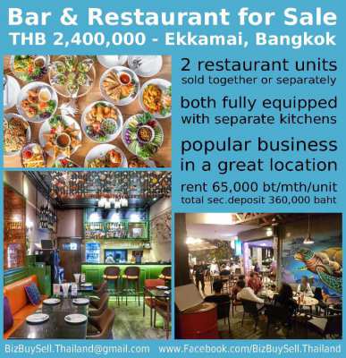 2 Bar & Restaurant Units for Takeover