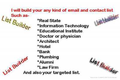 I will do lead generation to build your target email contact list