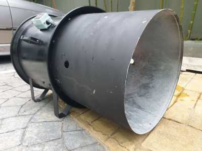 Blower for foam machine with an extension 