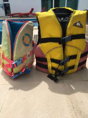 Children's life vest for jet ski or banana boat use