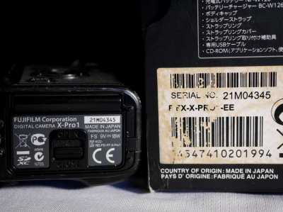 Fuji Fujifilm X-Pro1 Digital Camera in Box