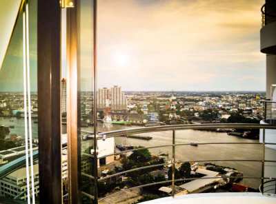 Superb 2 BR high floor Condo with River/City views for Rent in Bangkok