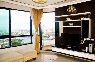 Superb 2 BR high floor Condo with River/City views for Rent in Bangkok