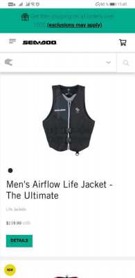 Seadoo life jacket (swim) S size