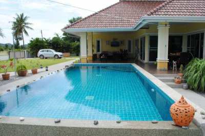Lovely pool villa on large plot of land with mountain view for sale