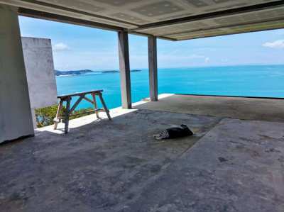 Bare villa with sea view for sale in Chaweng Noi, Koh Samui