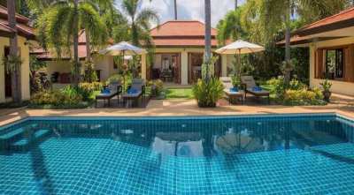 For sale 4 bedroom beachfront villa in Bang Kao Koh Samui