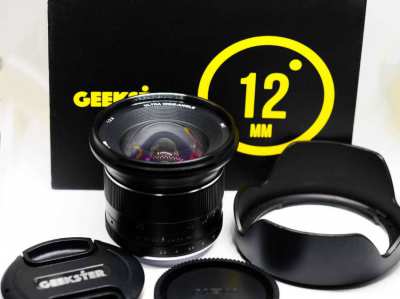 Geekster 12mm f2.8 Ultra Wide-Angle Lens in Box for Sony E mount