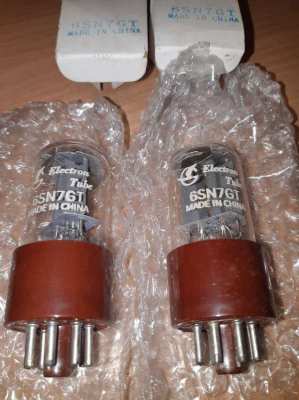 2 pcs (pair) 6SN7 GT Shuguang Tubes for sale