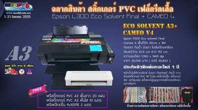 Epson L1300 Eco Solvent Final + Cameo V4