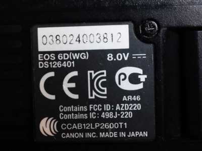 Canon EOS 6D Wi-Fi Full-Frame Black Body Digital Camera