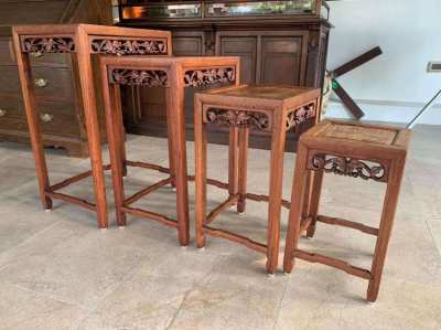  4 Antique Chinese nesting tables