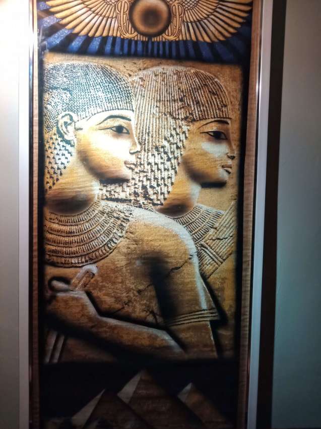 EGYPTIAN LUMINESCENT PAINTING ON PAPYRUS