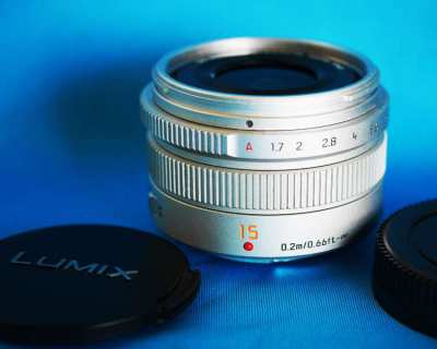 Panasonic Lumix G Leica DG Summilux 15mm f/1.7 ASPH Lens Silver
