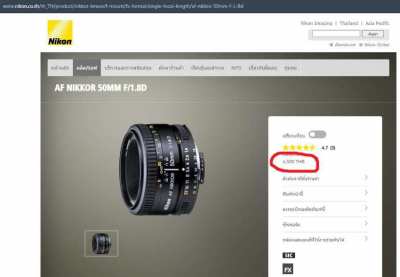 Nikon Nikkor 50mm f1.8D AF Prime Lens for Nikon DSLR Cameras