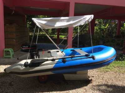 3.3 meter inflatable boat with 8hp short shaft motor