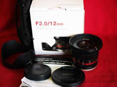 Samyang for Sony 12mm f2 Ultra Wide Angle f/2.0 Lens in Box