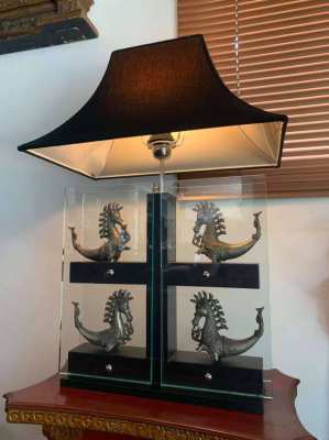 Indonesian Batak Sumatra sea horse lamp