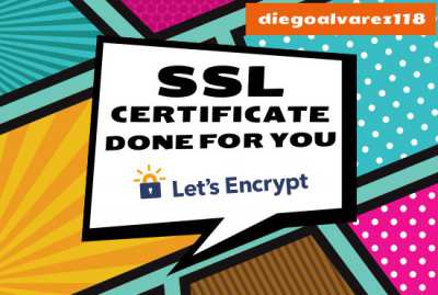I will create and Install a 90 Days SSL Certificate for your Website