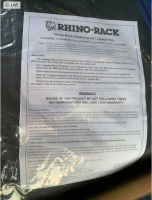Rhino Rack LB350 Rooftop Luggage bag